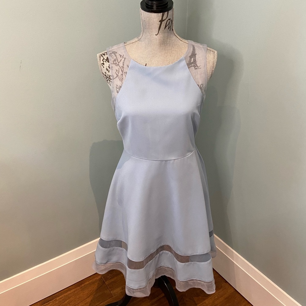 Lucy and Co. Powder Blue A-Line Dress, M